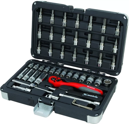 Набор инструмента, 1/4", Cr-V, S2, усиленный кейс, 47 предм  MATRIX PROFESSIONAL 13550 купить в Нефтеюганске