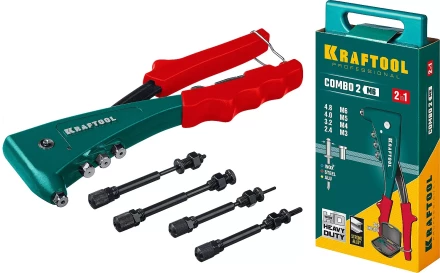 Комбинированные заклепочники, KRAFTOOL Combo2-M6 31180 31180 купить в Нефтеюганске