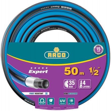Шланг RACO &quot;EXPERT&quot; поливочный, 30атм., армированный, 3-х слойный, 1/2&quot;x50м 40302-1/2-50 купить в Нефтеюганске