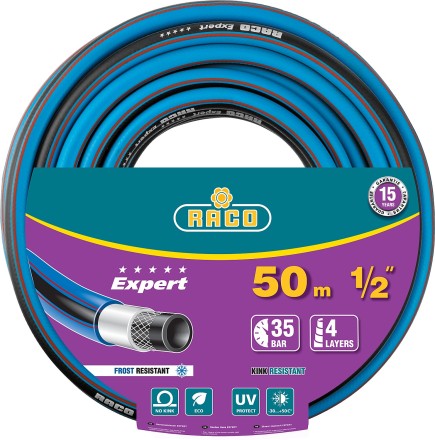 Шланг RACO &quot;EXPERT&quot; поливочный, 30атм., армированный, 3-х слойный, 1/2&quot;x50м 40302-1/2-50 купить в Нефтеюганске