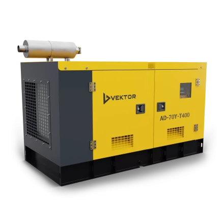 Дизельный генератор Vektor AD-70Y-T400 в шумозащитной кожухе купить в Нефтеюганске