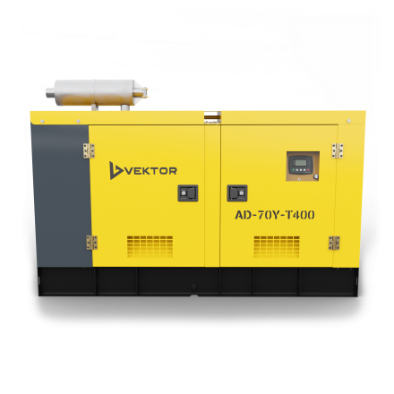 Дизельный генератор Vektor AD-70Y-T400 в шумозащитной кожухе купить в Нефтеюганске