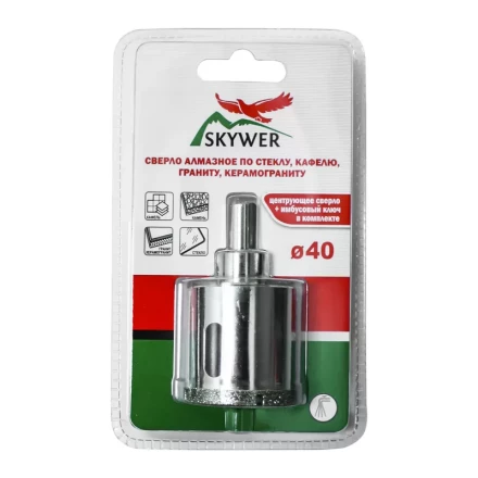 Сверло алмазное 60 мм (кафель,стекло,гранит,керамогранит) SKYWER купить в Нефтеюганске