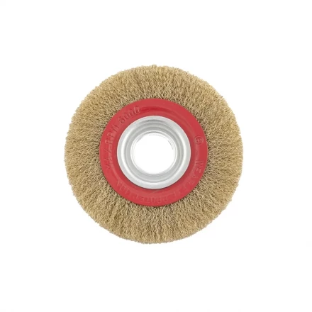 Щетка для точила 175 мм посадка 32 мм плоская латунированная витая проволока MTX 74661 купить в Нефтеюганске