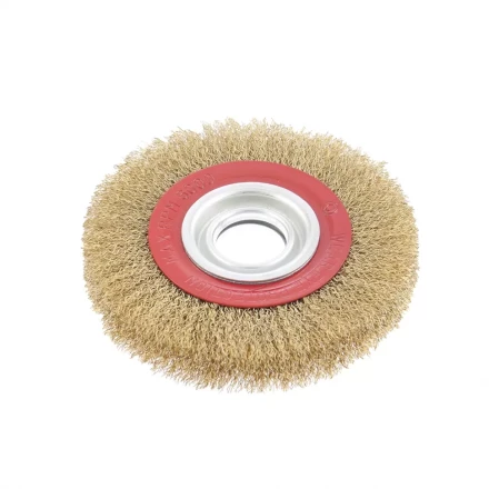 Щетка для точила 175 мм посадка 32 мм плоская латунированная витая проволока MTX 74661 купить в Нефтеюганске