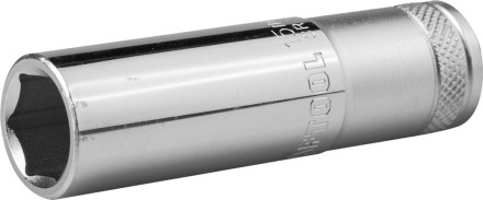 Торцовая головка KRAFTOOL &quot;INDUSTRIE QUALITAT&quot;, удлиненная, Cr-V, FLANK, хромосатинированная, 1/2&quot;, 15 мм 27807-15_z01 купить в Нефтеюганске