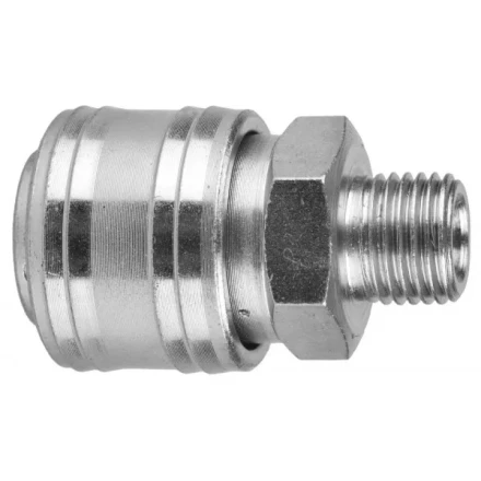 Переходник KRAFTOOL &quot;EXPERT QUALITAT&quot; для пневмоинструмента, резьба 1/4&quot; &quot;папа&quot; - быстросъемное соединение &quot;мама&quot; 6594 купить в Нефтеюганске