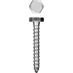 Шурупы ЗУБР "МАСТЕР" с шестигранной головкой, оцинкованные, 8x40мм, 80шт 4-300451-08-040