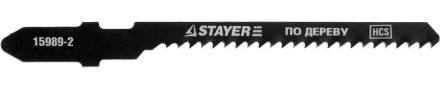 Полотна STAYER &quot;PROFI&quot;, T119BO, для эл/лобзика, HCS, по дереву, ДСП, фигур. рез, EU-хвост., шаг 2мм, 50мм, 2шт 15989-2_z01 купить в Нефтеюганске