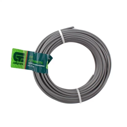 Леска для триммера круглая, армированная алюминием, 2.4 мм х 15 м, Россия Сибртех 961935 купить в Нефтеюганске