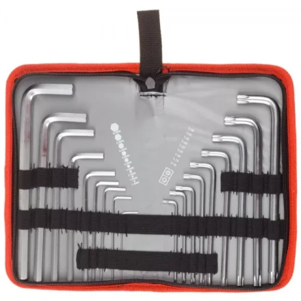 Набор ключей имбусовых ЗУБР &quot;МАСТЕР&quot;Cr-V,нейлон чехол,HEX 1,5-10 мм длинные 9 шт,TORX Т10-Т50  длинные 9 шт 27463-H18 купить в Нефтеюганске