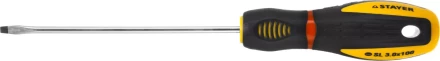 Отвертка STAYER &quot;PROFI&quot; &quot;PROTech&quot;, двухкомп рукоятка, намагниченная, Cr-Mo, SL3,0x100мм 25131-03-10_z02 купить в Нефтеюганске