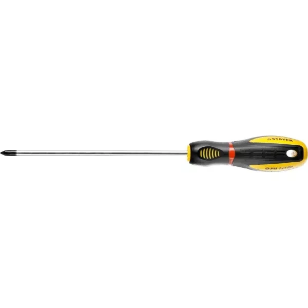 Отвертка STAYER "PROFI" "PROTech", двухкомп рукоятка, намагниченная, Cr-Mo, PH1x150мм 25132-1-15_z02 купить в Нефтеюганске