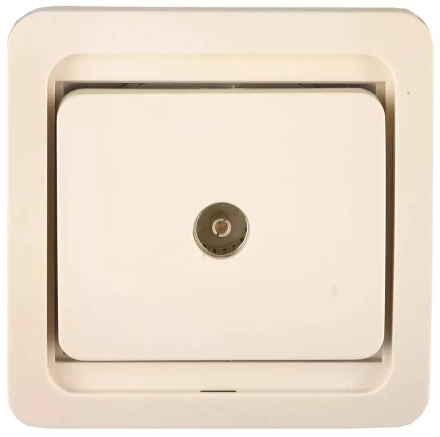 Розетка СВЕТОЗАР &quot;ГАММА&quot; телевизионная одинарная, цвет бежевый SV-54115-B купить в Нефтеюганске