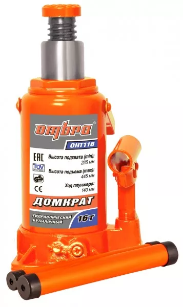 Домкрат бутылочный 16т подъем 225-425 мм OHT116 Ombra купить в Нефтеюганске