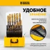 Набор сверл по металлу Denzel 723010, 1-13 мм, Р6М5К8-TiN, Golden Tip, 25 шт купить в Нефтеюганске