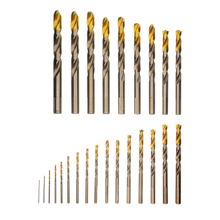 Набор сверл по металлу Denzel 723010, 1-13 мм, Р6М5К8-TiN, Golden Tip, 25 шт купить в Нефтеюганске