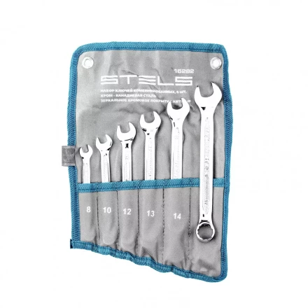 Набор ключей комбинированных 6 шт 8-17 мм,  антислип Stels 15282 купить в Нефтеюганске