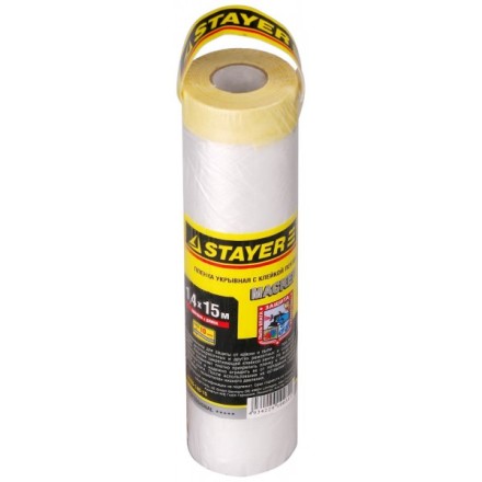 Пленка STAYER &quot;PROFESSIONAL&quot; защитная с клейкой лентой &quot;МАСКЕР&quot;, HDPE, 9мкм, 1,4х15м 12255-140-15 купить в Нефтеюганске