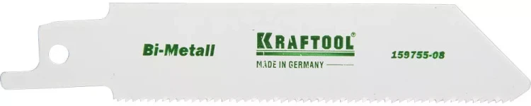 Полотно KRAFTOOL "INDUSTRIE QUALITAT", S522EF, для эл/ножовки, Bi-Metall, по металлу, шаг 1,4мм, 80мм 159755-08 купить в Нефтеюганске