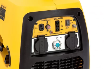 Генератор инверторный GT-3200iSE, 3.2 кВт, 230 В, бак 6 л, закрытый корпус, электростартер Denzel 94703 купить в Нефтеюганске