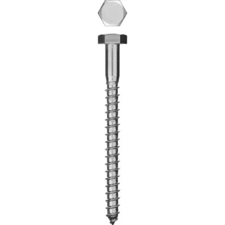 Шурупы ЗУБР &quot;МАСТЕР&quot; с шестигранной головкой, оцинкованные, 8x80мм, 50шт 4-300451-08-080 купить в Нефтеюганске