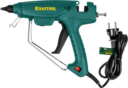 Пистолет клеевой (термоклеящий) &quot;PRO&quot;, KRAFTOOL 06843-220-12, эл, двухкомп корпус, рабоч темп 193град, выход клея 1,2кг/час, d=12мм, 220Вт 06843-220-12 купить в Нефтеюганске
