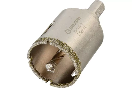 Коронка алмазная Вихрь по керамограниту/керамике, 35 мм 73/10/9/5 купить в Нефтеюганске