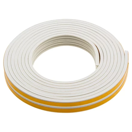 Уплотнитель резиновый, 6 м, профиль &quot;E&quot;, белый Сибртех 88917 купить в Нефтеюганске