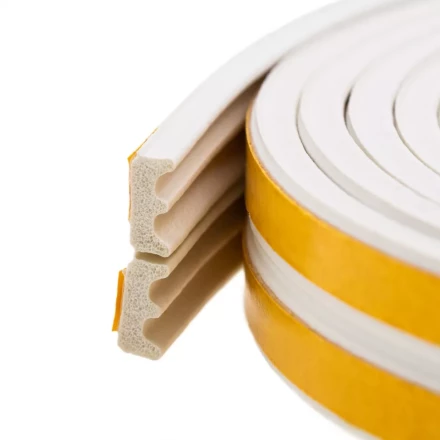 Уплотнитель резиновый, 6 м, профиль &quot;E&quot;, белый Сибртех 88917 купить в Нефтеюганске