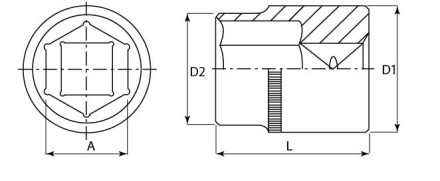 Головка торцевая 3/8&quot;DR 7 мм S04H3107  Jonnesway 48010 купить в Нефтеюганске