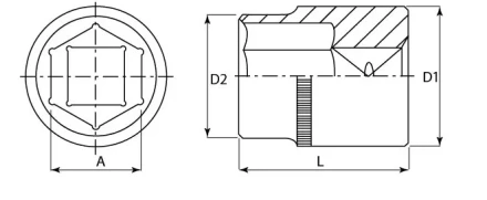 Головка торцевая 3/8&quot;DR 7 мм S04H3107  Jonnesway 48010 купить в Нефтеюганске