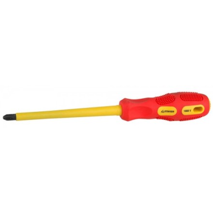 Отвертка STAYER &quot;PROFESSIONAL&quot; &quot;MAX-GRIP&quot; диэлектрическая, двухкомпонентная рукоятка, Cr-V, PH №3x150мм 25828-3-150 G купить в Нефтеюганске