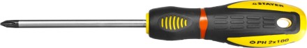 Отвертка STAYER &quot;PROFI&quot; &quot;PROTech&quot;, двухкомп рукоятка, намагниченная, Cr-Mo, PH2x100мм 25132-2-10_z02 купить в Нефтеюганске