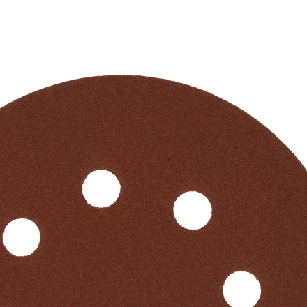 Круг абразивный на ворсовой подложке под &quot;липучку&quot;, перфорированный, P 150, 125 мм, 5 шт Сибртех 738077 купить в Нефтеюганске