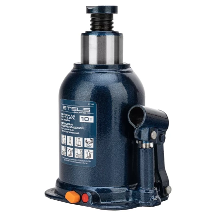 Домкрат гидравлический бутылочный телескопический Stels 51151, 10 т, подъем 180-430 мм купить в Нефтеюганске