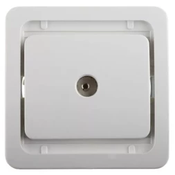 Розетка СВЕТОЗАР "ГАММА" телевизионная одинарная, цвет белый SV-54115-W