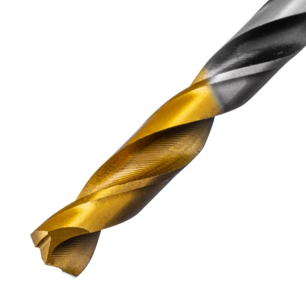 Сверло спиральное по металлу Denzel 6,5 x 93мм, Р6М5, Golden Tip, многогранная заточка, 718279 купить в Нефтеюганске