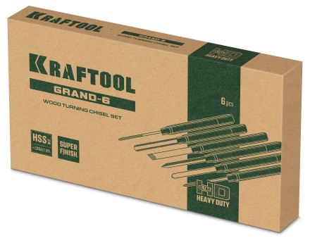 Набор профессиональных токарных резцов по дереву KRAFTOOL 18368 купить в Нефтеюганске