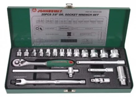 Набор головок торцевых 3/8&quot;DR 6-23мм 20предметов S04Н3120S Jonnesway 47201 купить в Нефтеюганске