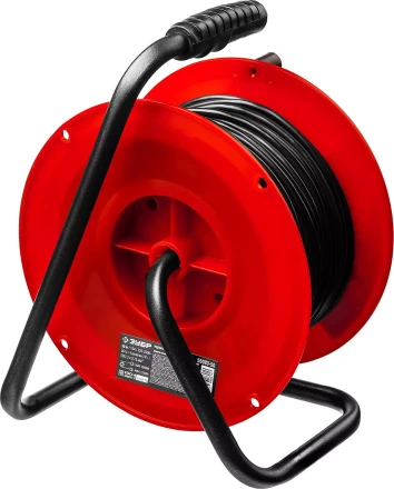 Удлинитель на катушке "ПВС 307", 50 м, 2500 Вт, 4 гнезда, ПВС 3х0,75 кв мм, ЗУБР 55083-50 купить в Нефтеюганске