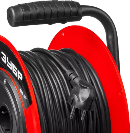 Удлинитель на катушке "ПВС 307", 50 м, 2500 Вт, 4 гнезда, ПВС 3х0,75 кв мм, ЗУБР 55083-50 купить в Нефтеюганске