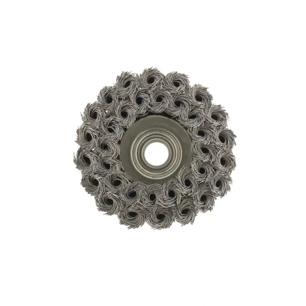 Щетка для УШМ 75 мм М14 &quot;чашка&quot; двухрядная крученая проволока 0,35 мм MTX 74676 купить в Нефтеюганске