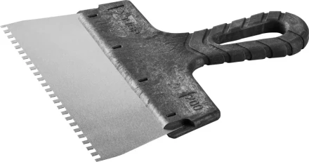 Шпатель ЗУБР "МАСТЕР" ФАСАДНЫЙ, нержавеющее полотно, 200мм, зуб 4х4мм 10078-20-04 купить в Нефтеюганске