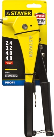 Заклепочник, STAYER ProFix &quot;RX600&quot;, литой корпус, для заклепок d=2,4 / 3,2 / 4,0 / 4,8 мм - алюминий и сталь купить в Нефтеюганске