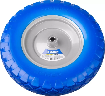 Колесо ЗУБР &quot;ПРОФЕССИОНАЛ&quot; полиуретановое, 380мм, посадочный размер 16мм 39912-2 купить в Нефтеюганске