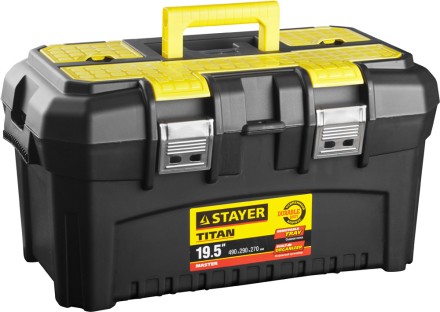 Ящик для инструмента &quot;TITAN-19&quot; пластиковый, STAYER 38016-19 купить в Нефтеюганске